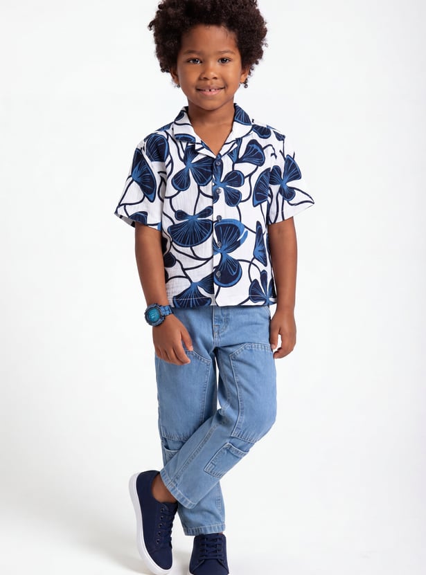 Boys Floral Print Shirt