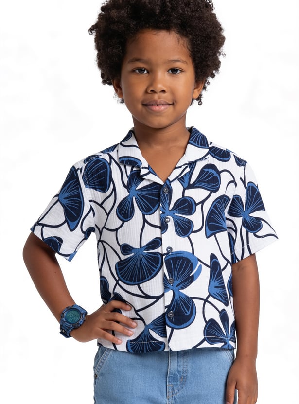 Boys Floral Print Shirt