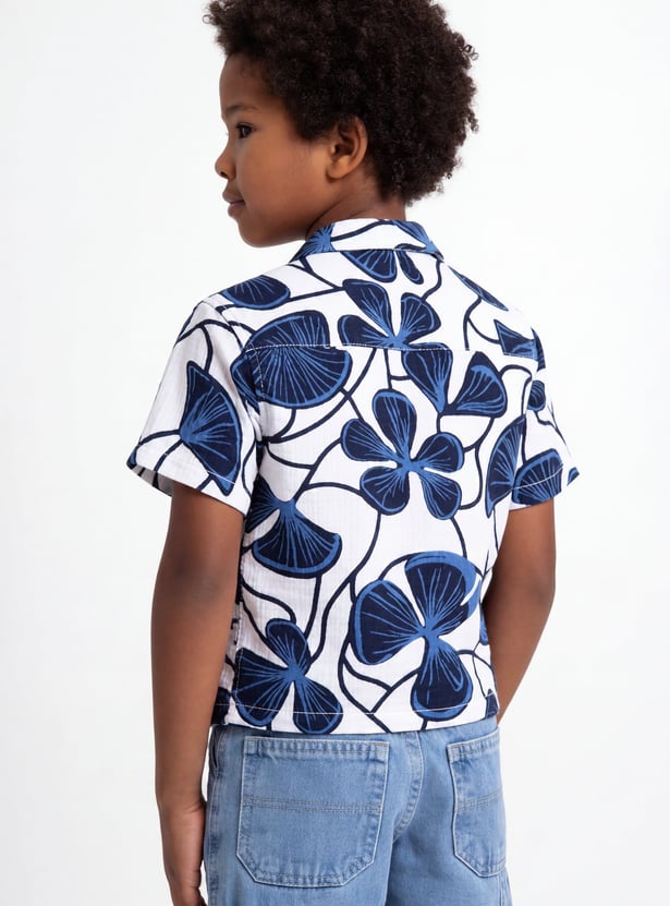 Boys Floral Print Shirt