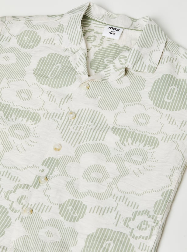 Boys Floral Print Resort Shirt