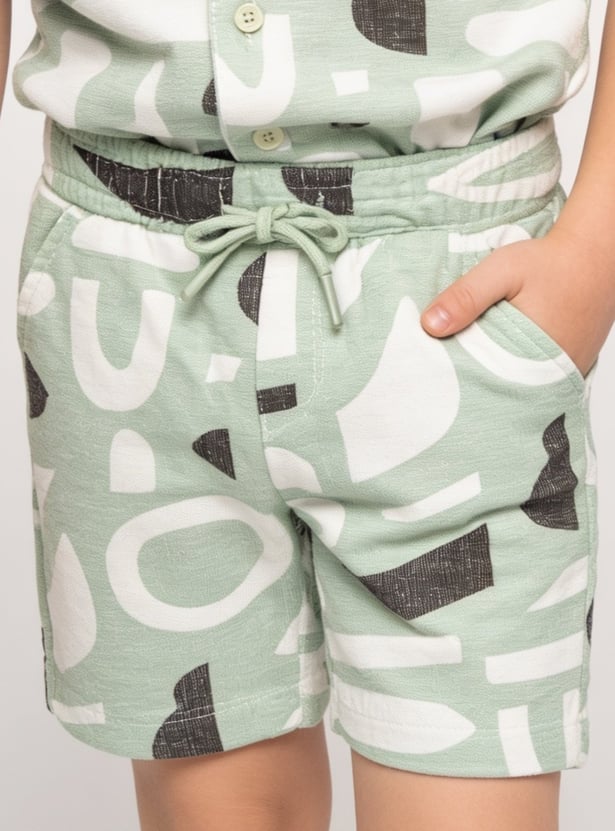 Boys Printed Shorts Set