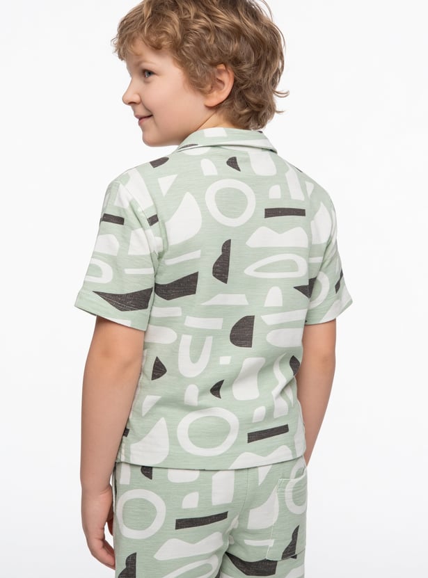 Boys Printed Shorts Set