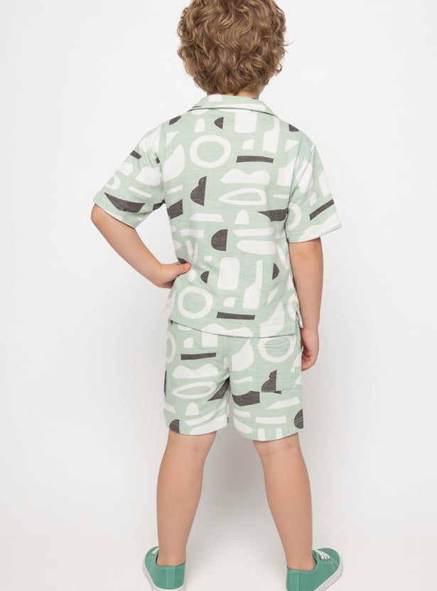 Boys Printed Shorts Set