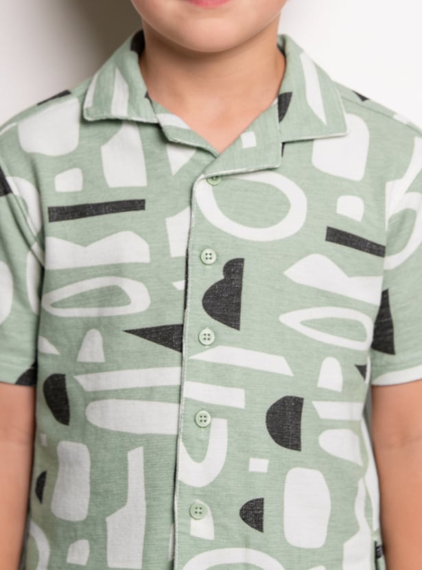 Boys Printed Shorts Set