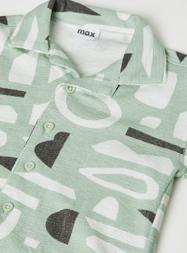 Boys Printed Shorts Set