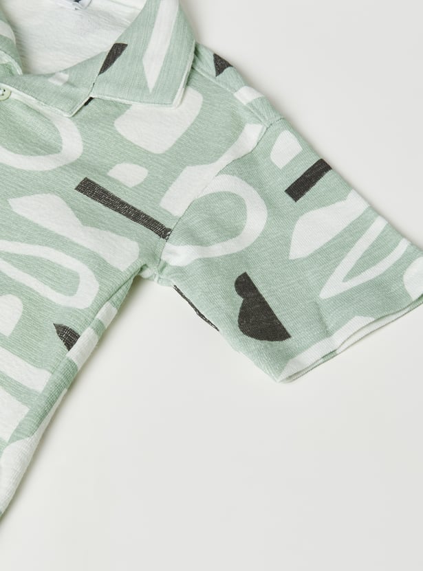 Boys Printed Shorts Set