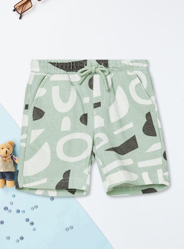Boys Printed Shorts Set