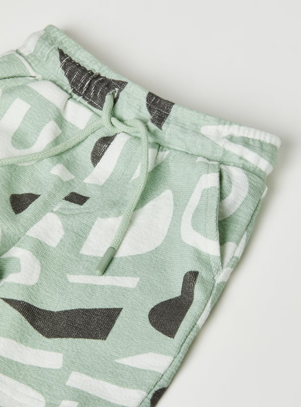 Boys Printed Shorts Set