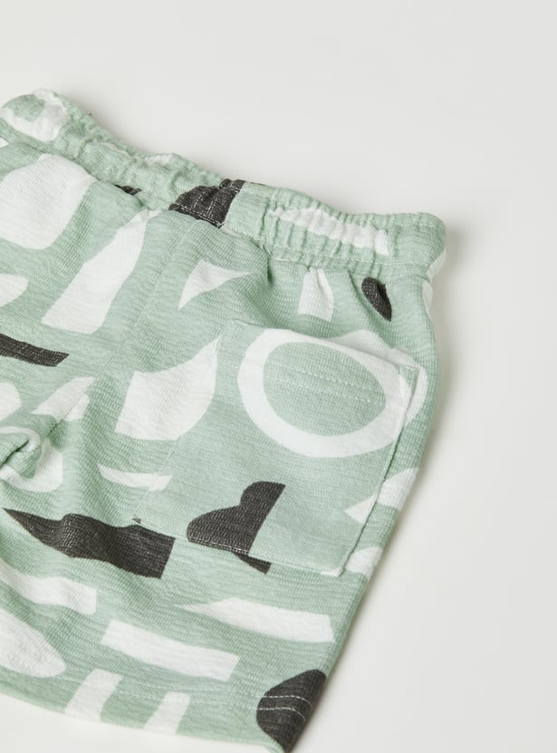 Boys Printed Shorts Set