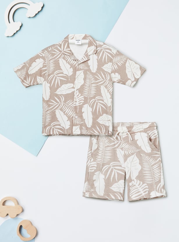 Boys Printed Shorts Set
