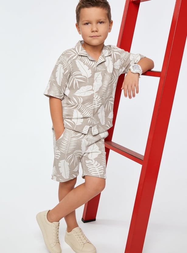 Boys Printed Shorts Set