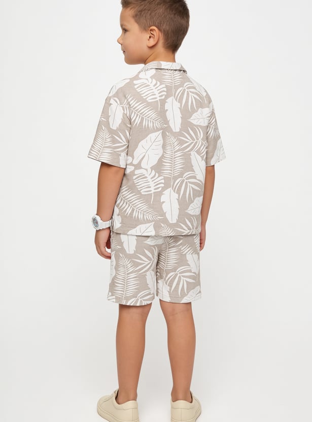Boys Printed Shorts Set