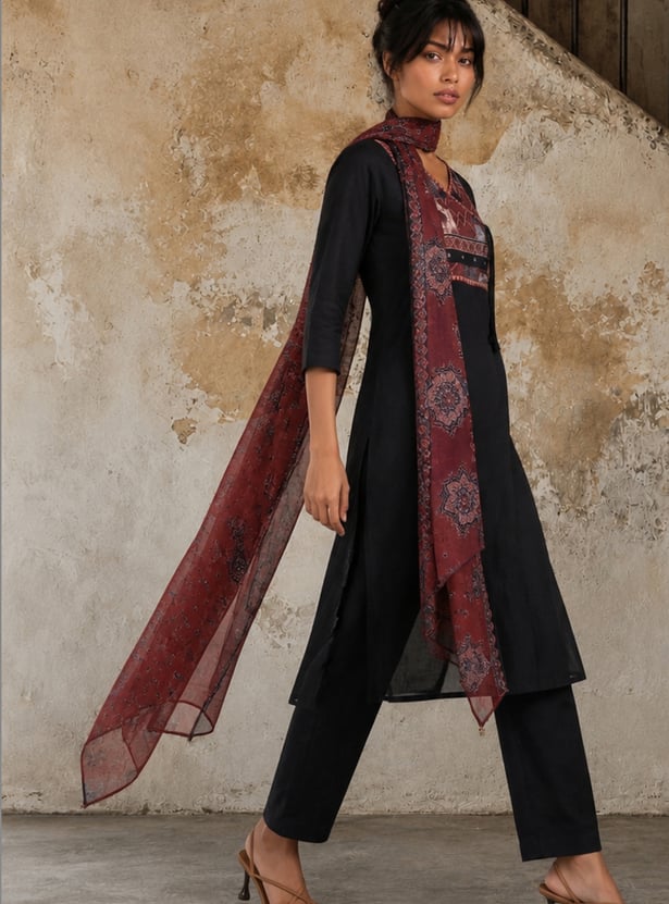 Women Printed A-line Kurta Set