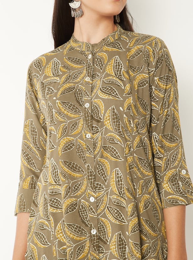 Women Printed Kalidar Kurta Set