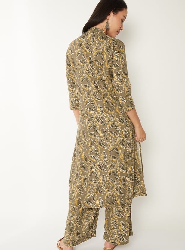 Women Printed Kalidar Kurta Set