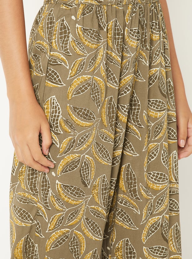 Women Printed Kalidar Kurta Set