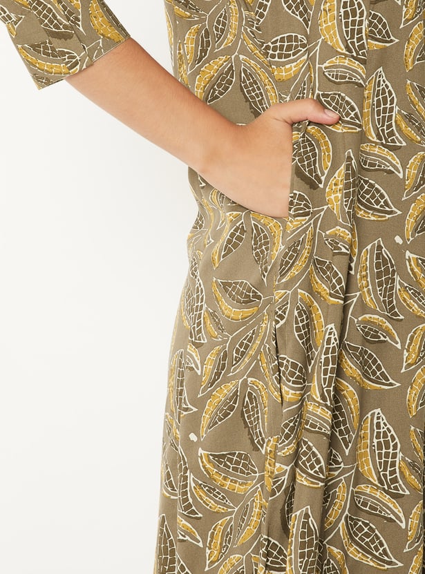 Women Printed Kalidar Kurta Set