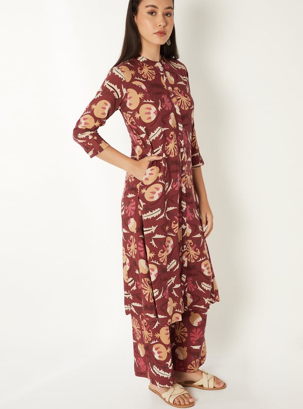 Women Printed A-line Kurta Set