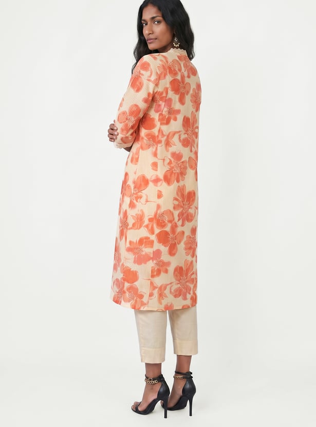Women Floral Print A-line Kurta Set