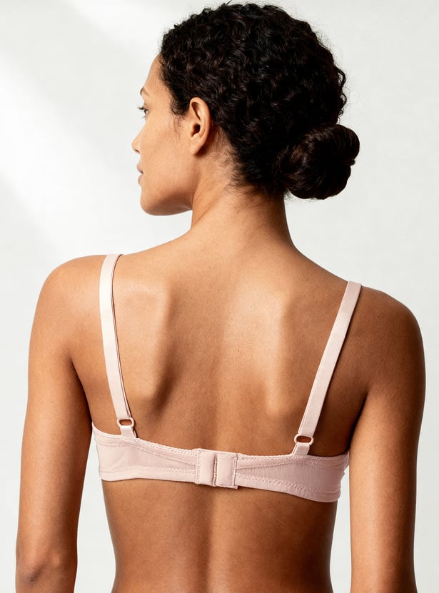 Women Solid Padded Non-Wired T-shirt Bra