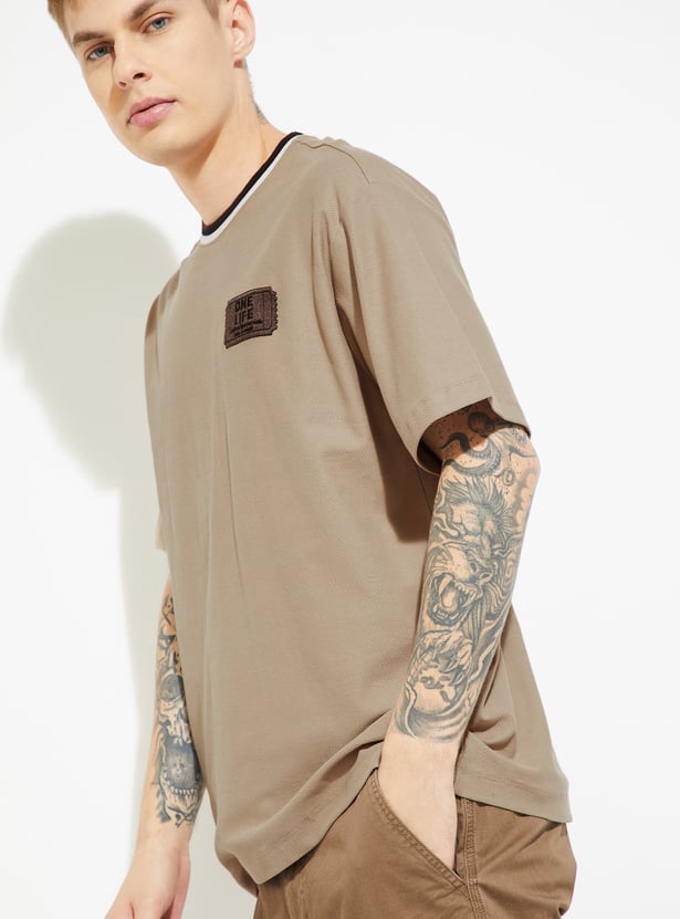 URB_N Men Oversized Textured T-shirt