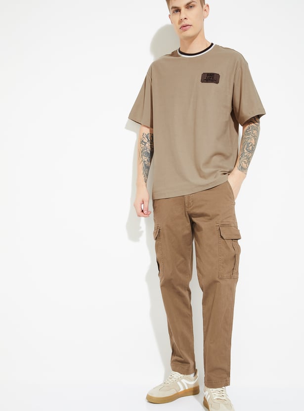 URB_N Men Oversized Textured T-shirt