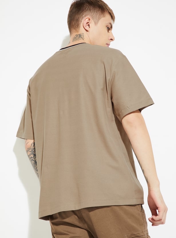 URB_N Men Oversized Textured T-shirt