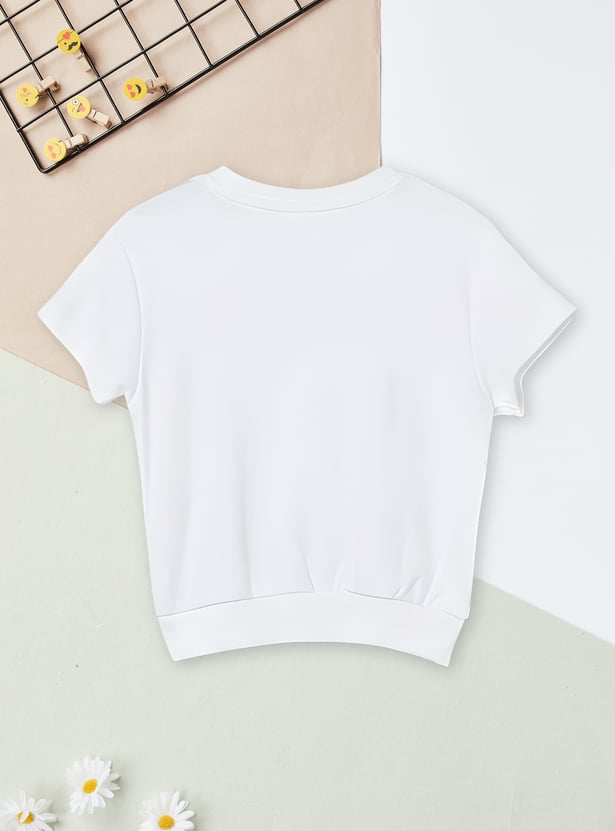 Girls Marie Character Print T-shirt with Trousers Set