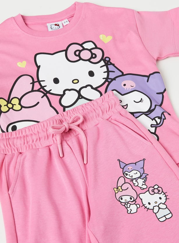 Girls Hello Kitty Trousers Set