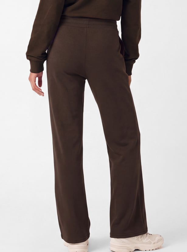 Women Pintuck Wide Leg Sports Track Pants