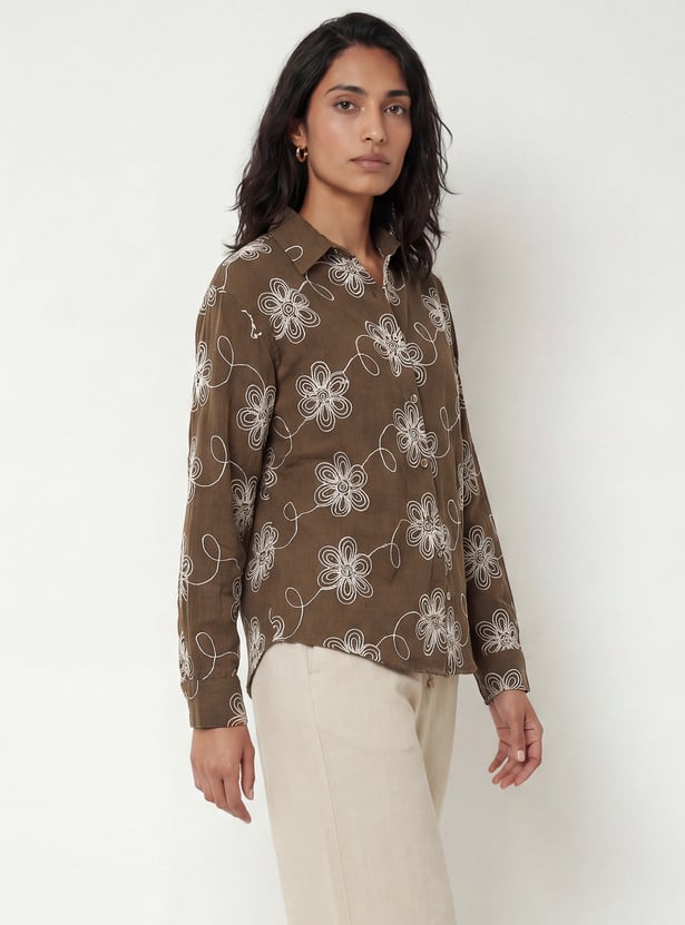 Women Embroidered Shirt