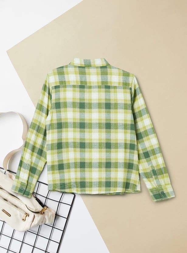 Boys Checked Relaxed Shirt