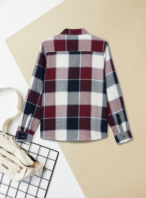 Boys Checked Relaxed Shirt