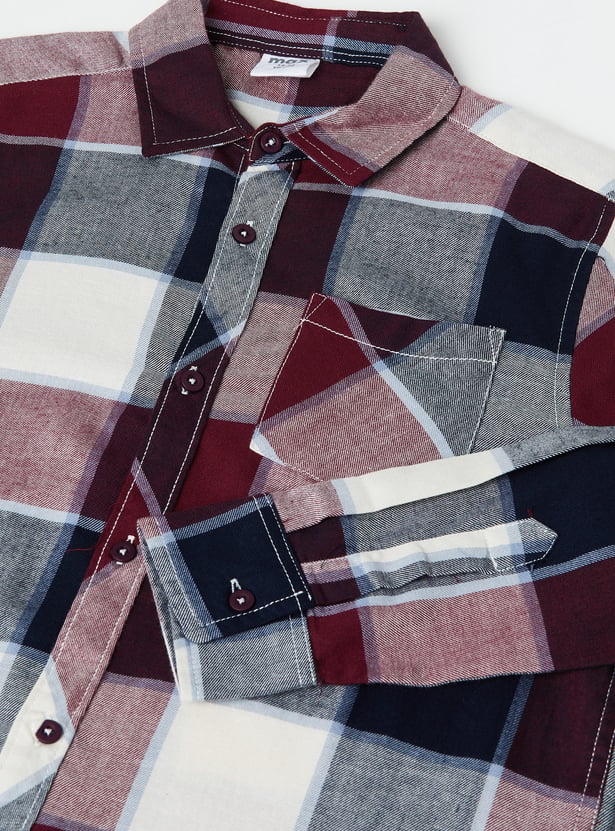 Boys Checked Relaxed Shirt