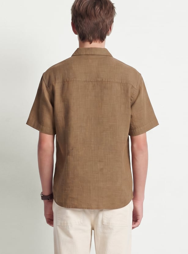 Boys Embroidered Oversized Shirt