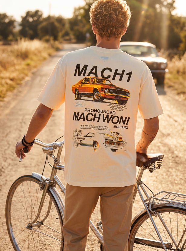 URB_N Men Oversized Ford Printed T-shirt