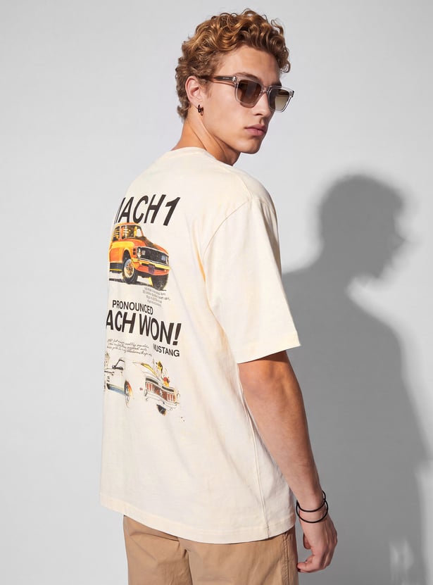 URB_N Men Oversized Ford Printed T-shirt