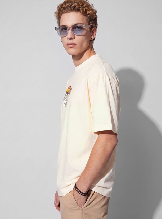 URB_N Men Oversized Ford Printed T-shirt