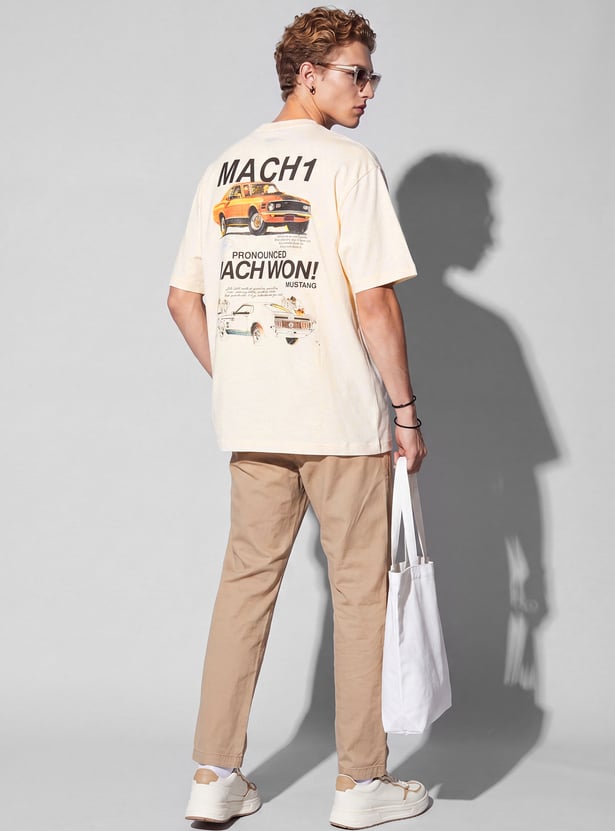 URB_N Men Oversized Ford Printed T-shirt