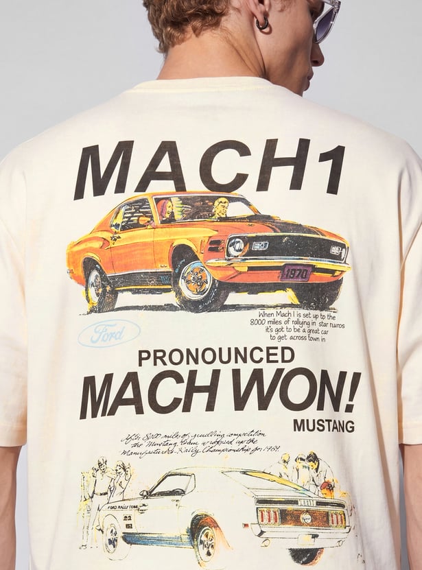URB_N Men Oversized Ford Printed T-shirt