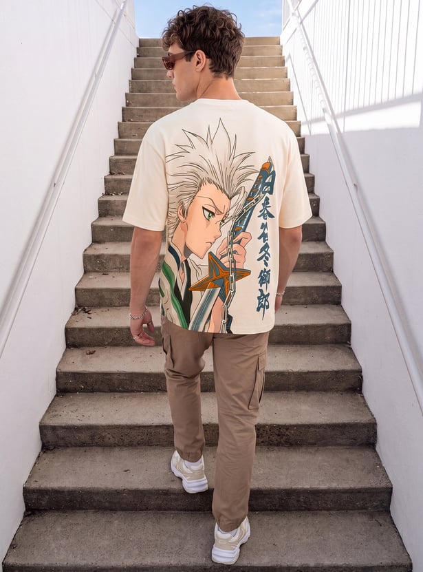 URB_N Men Oversized Bleach Print T-shirt
