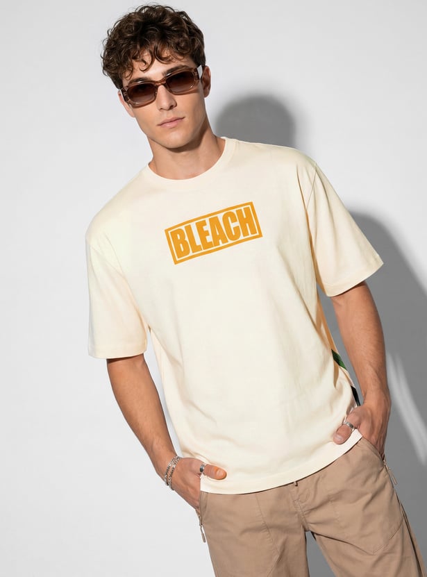 URB_N Men Oversized Bleach Print T-shirt