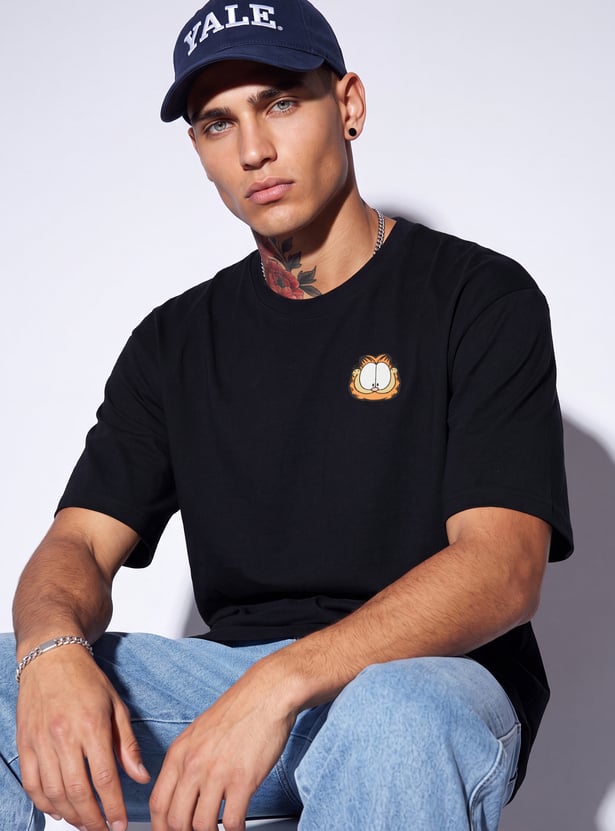 URB_N Men Oversized Garfield Printed T-shirt