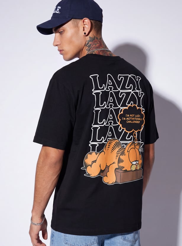 URB_N Men Oversized Garfield Printed T-shirt
