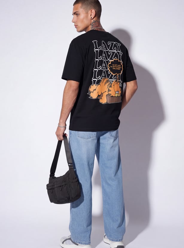 URB_N Men Oversized Garfield Printed T-shirt