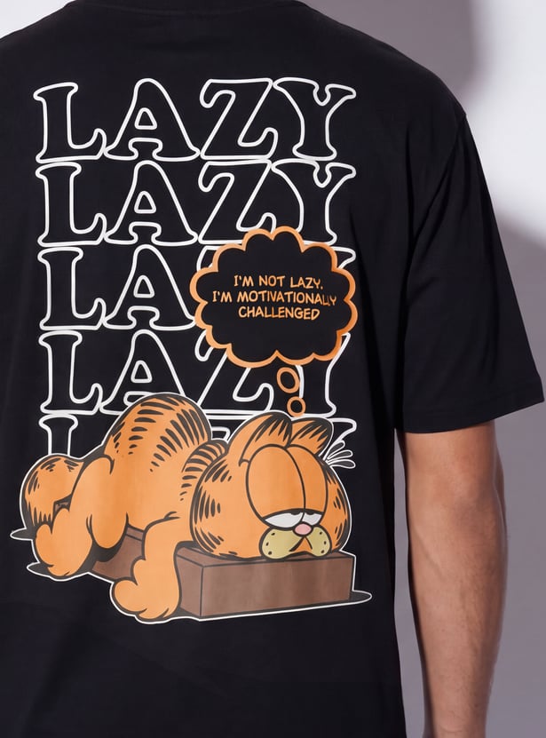URB_N Men Oversized Garfield Printed T-shirt