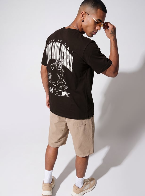 URB_N Men Oversized Tom & Jerry Printed T-shirt