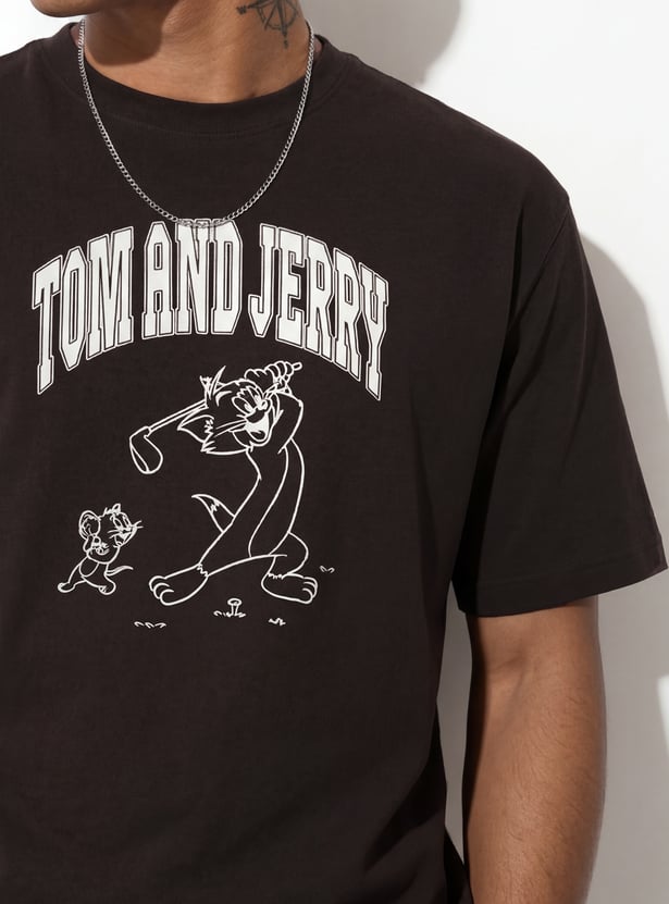 URB_N Men Oversized Tom & Jerry Printed T-shirt