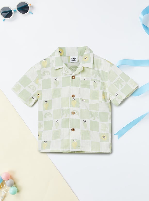 Boys Printed Shirt and Shorts Set