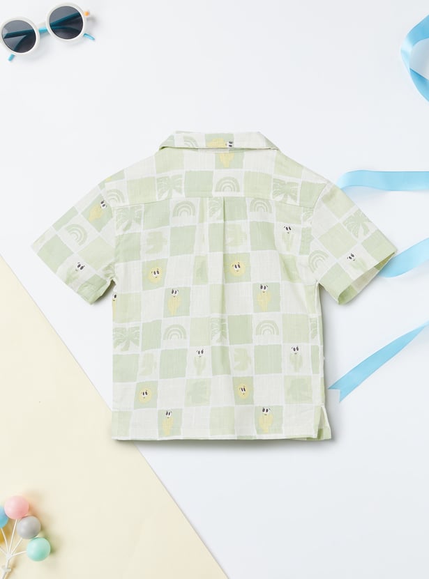 Boys Printed Shirt and Shorts Set